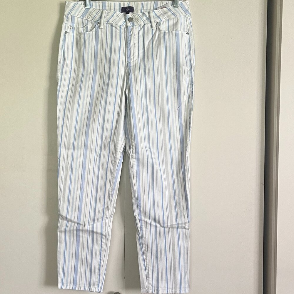 NYDJ Striped Cropped Jeans